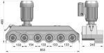 Steff Maggi 2068 6-Roll 8-Speed Automatic Stock Feeder Dimensions