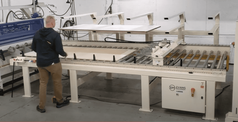 Evans Midwest LT4280 Layup Table/ Indexing Table + Motorized Laminate Rack