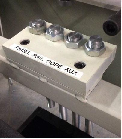 EZ Door cutter height adjustment block with Panel, Rail, Cope and Aux positions