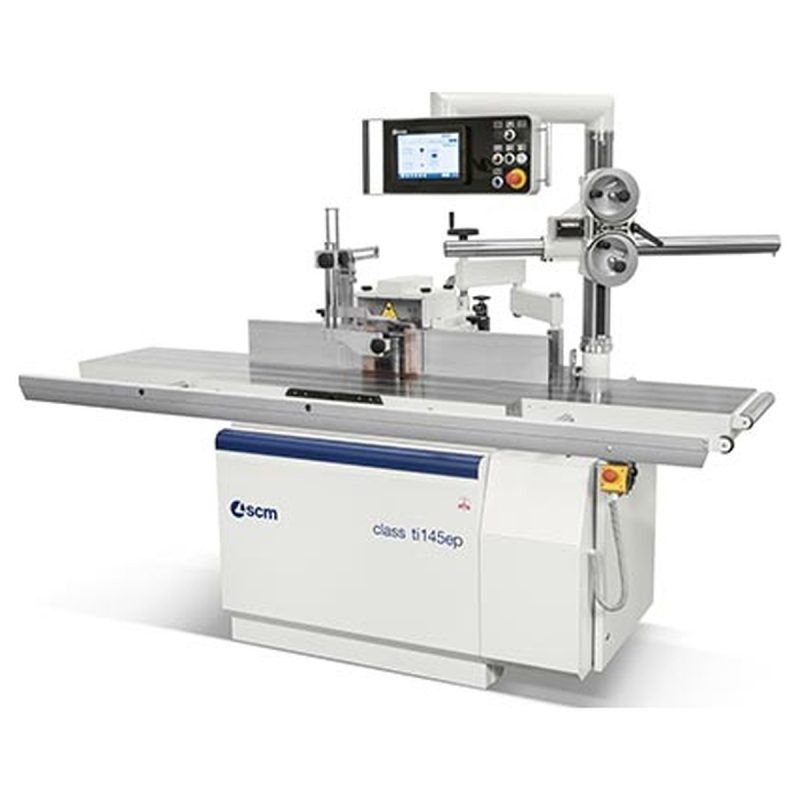 SCM Class TI 145EP tilting spindle shaper with electronic control panel