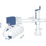 Dimensioned drawing of the SCM formula FEED 48 power feeder