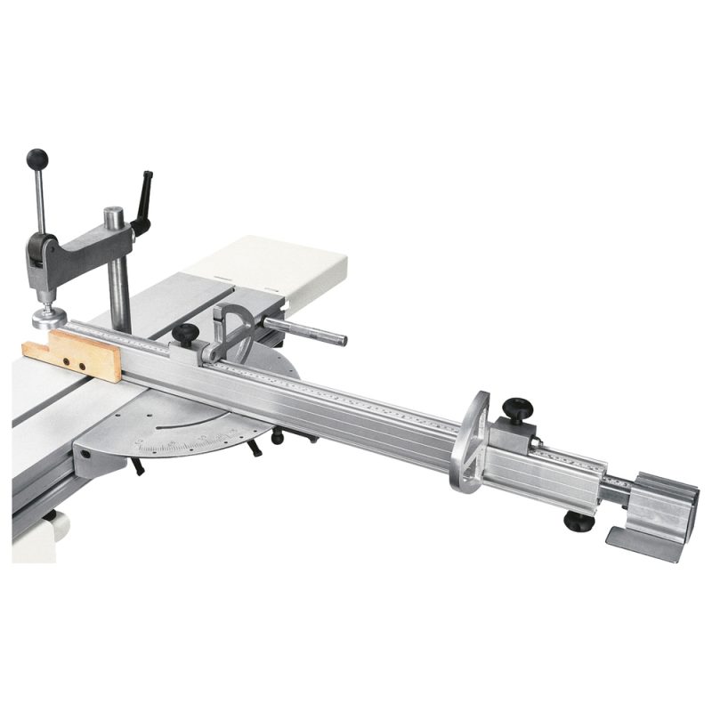Angular cutting device with reversible stops on the SCM minimax TW 45C support table