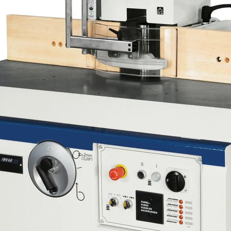 Control panel and five-speed selector on the SCM Nova TF 110 spindle shaper