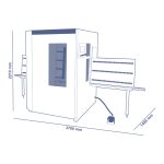 Overall dimensions of the SCM STARTECH CN V, 3,700 by 1,483 by 2,210 mm